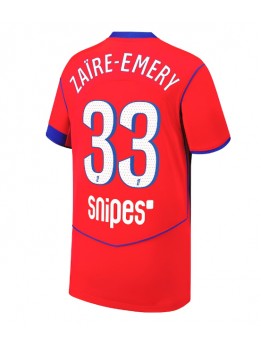 Moški Nogometna dresi replika Paris Saint-Germain Warren Zaire-Emery #33 Tretji 2025-26 Kratek rokav